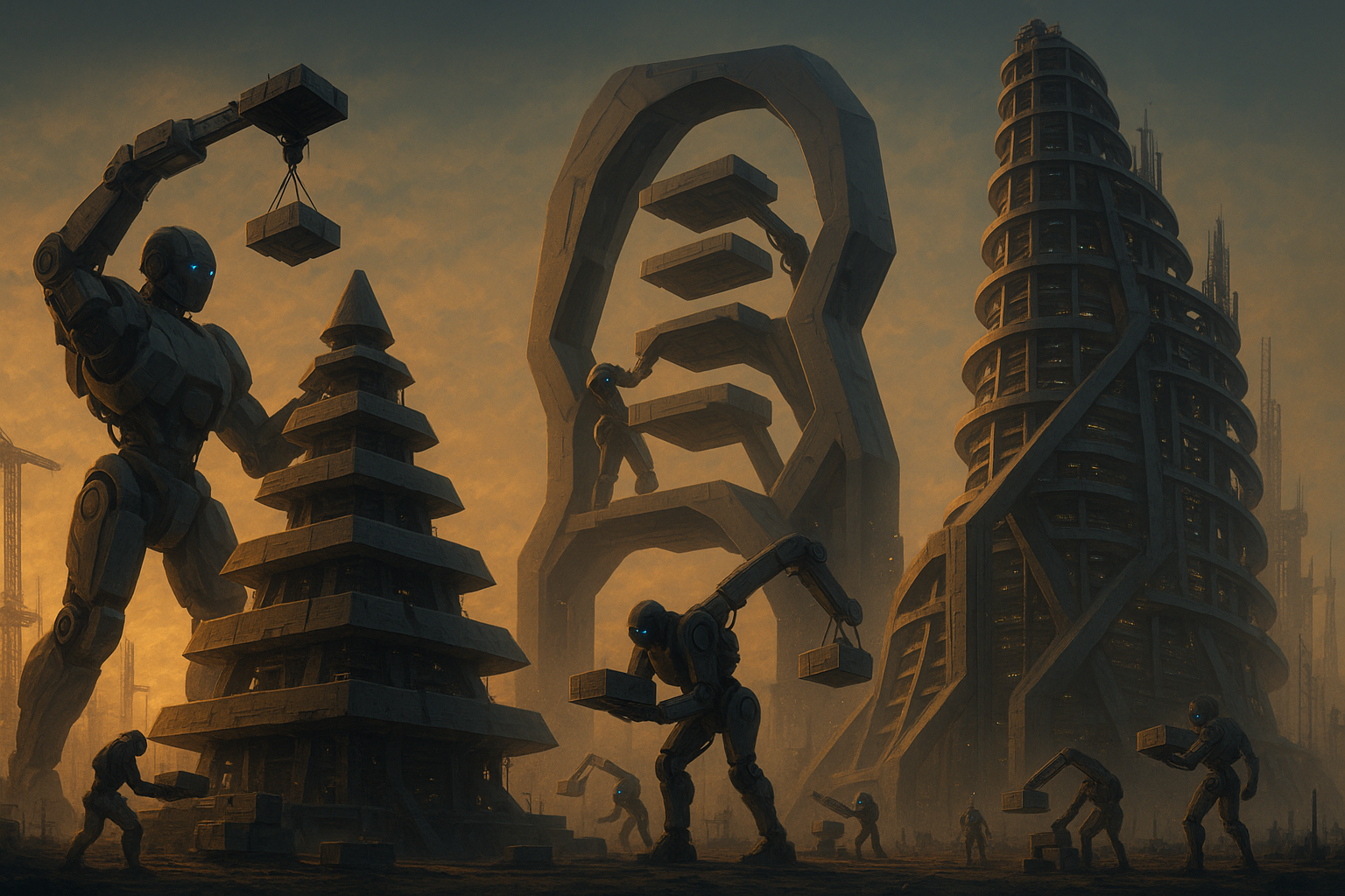 Robot minions building multiple prototypes